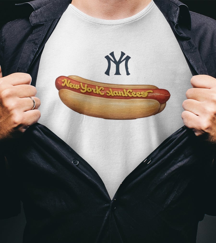 New York SlanKees Hot Dog Baseball Parody NY T-Shirt