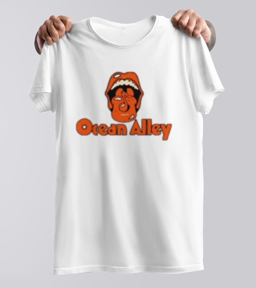 Ocean Alley Acid Tongue Ash Grey Vintage Inspired Merchandise T-Shirt
