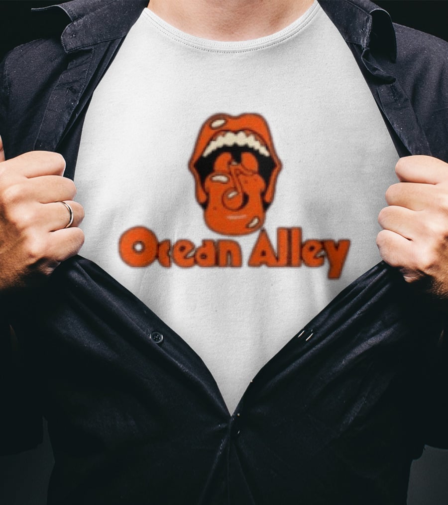Ocean Alley Acid Tongue Ash Grey Vintage Inspired Merchandise T-Shirt