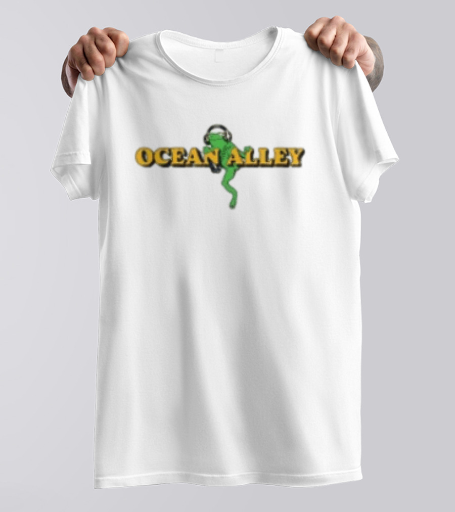 Ocean Alley Frog Headphones Band Longsleeve White T-Shirt