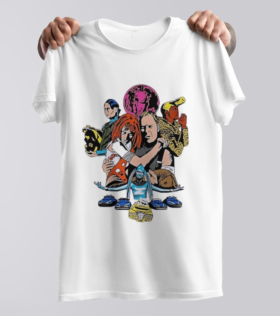 The Fifth Element Movie Characters Leeloo Korben Zorg Diva Plavalaguna Ruby Rhod Sci Fi Adventure T-Shirt
