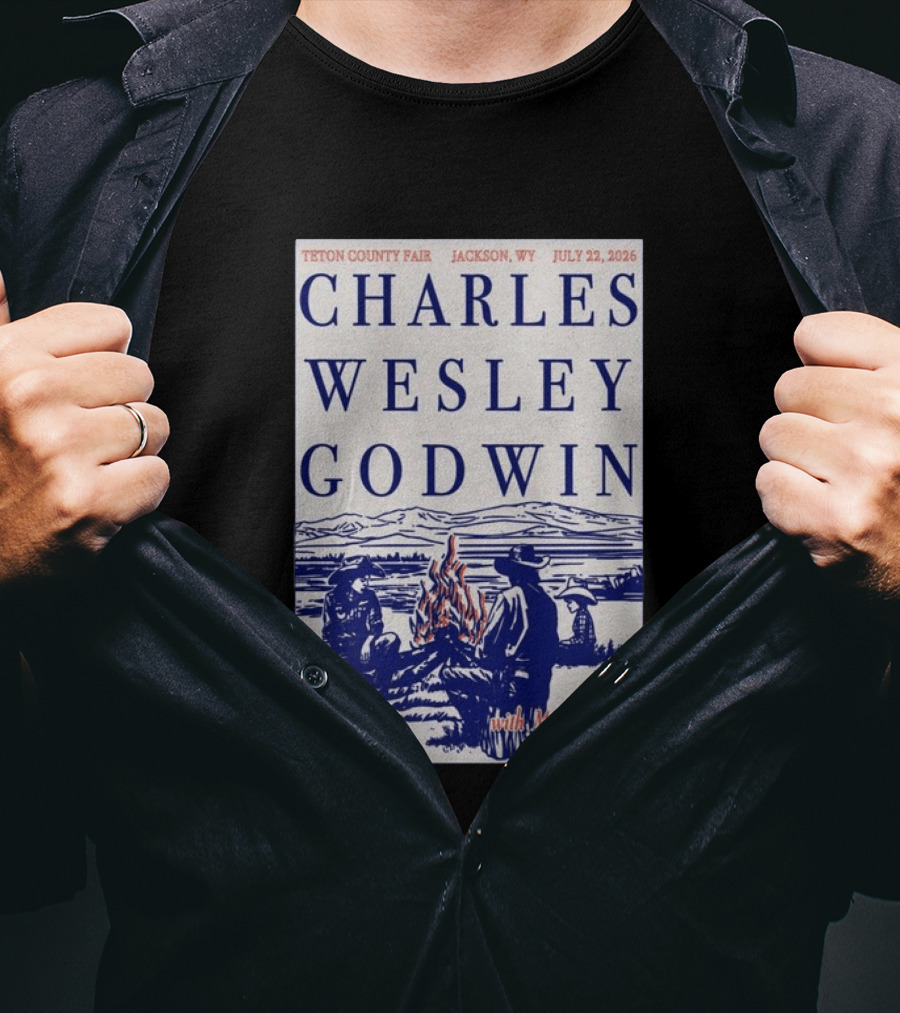 Charles Wesley Godwin Teton County Fair Jackson WY July 22 2026 With Molly Tuttle T-Shirt