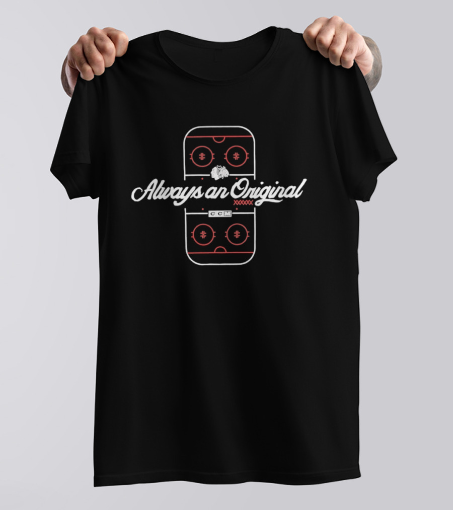 Chicago Blackhawks Always An Original Hockey Rink Layout T-Shirt