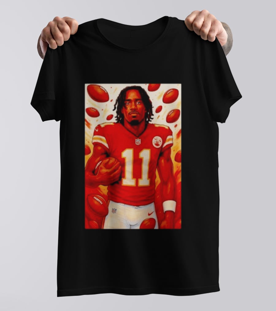 Jalen Royals Kansas City Chiefs Number 11 Football Player With Team Logo And Jersey T-Shirt