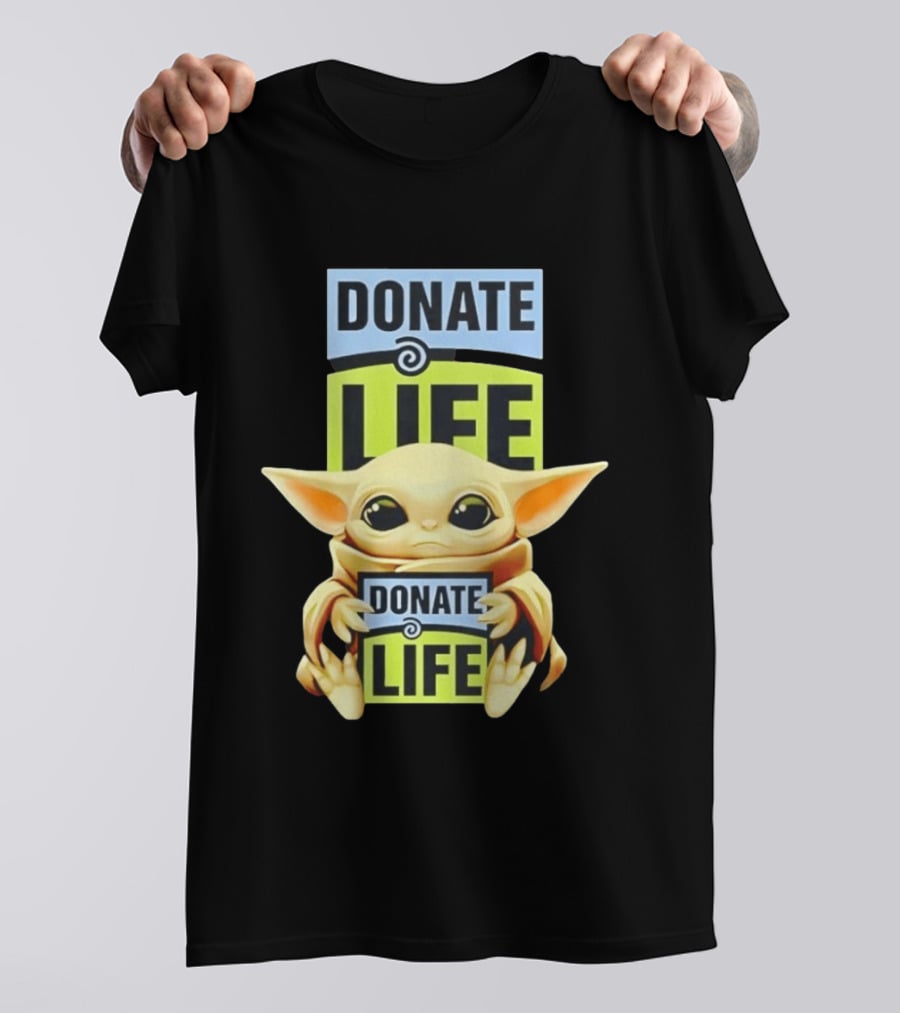 Donate Life Grogu Holding Donate Life Sign T-Shirt