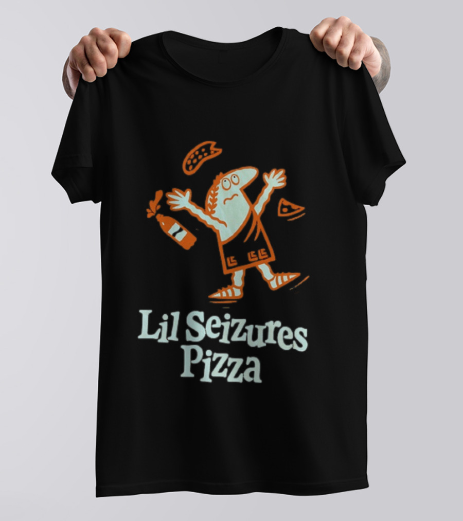 Lil Seizures Pizza Parody Little Caesars Meme T-Shirt