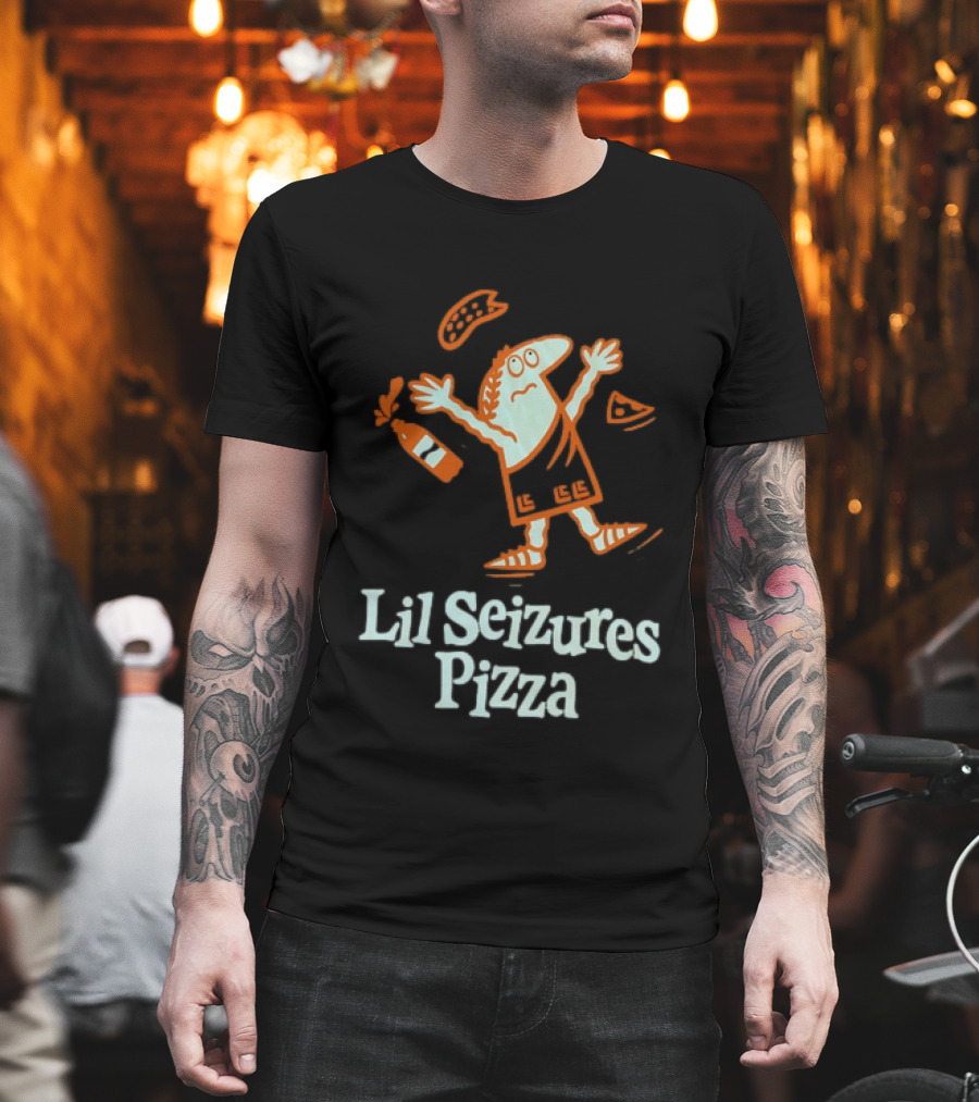 Lil Seizures Pizza Parody Little Caesars Meme T-Shirt