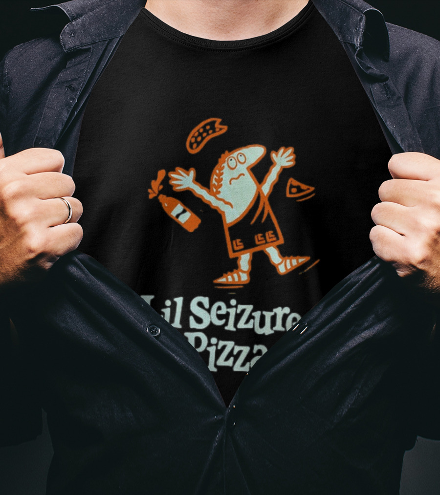 Lil Seizures Pizza Parody Little Caesars Meme T-Shirt