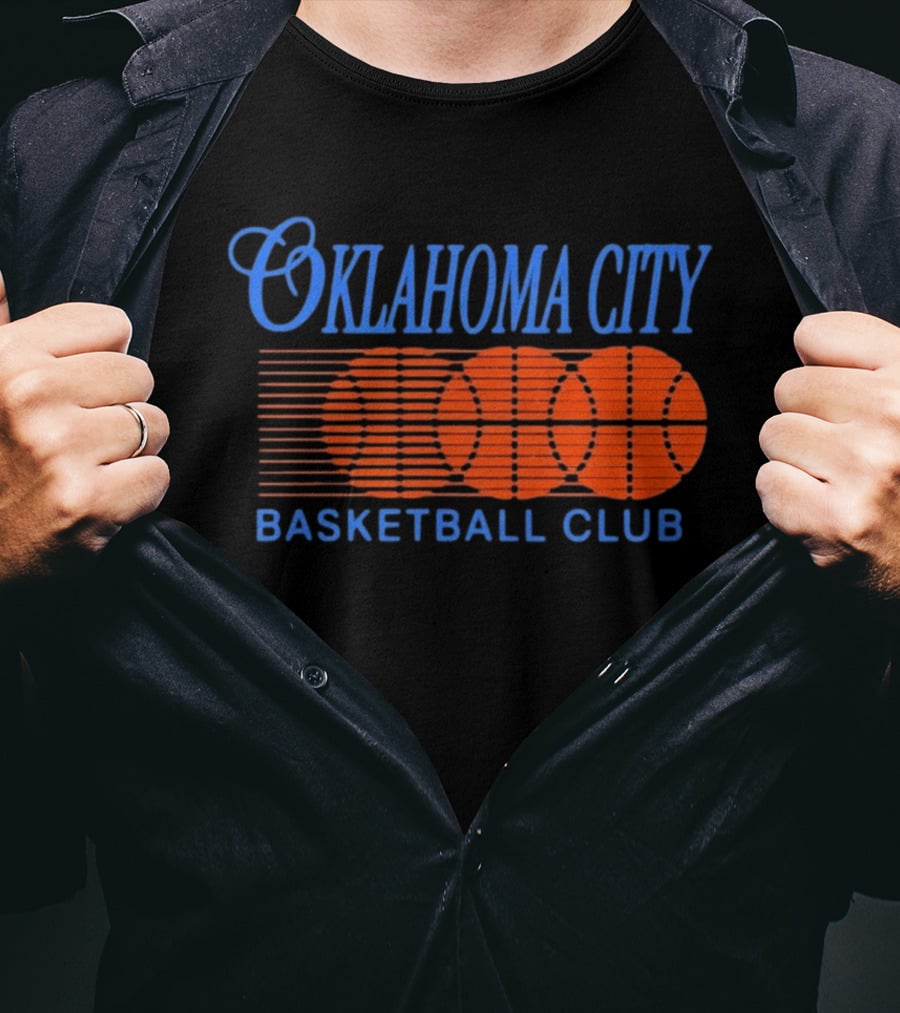 Oklahoma City Basketball Club Orange Motion Merchandise T-Shirt