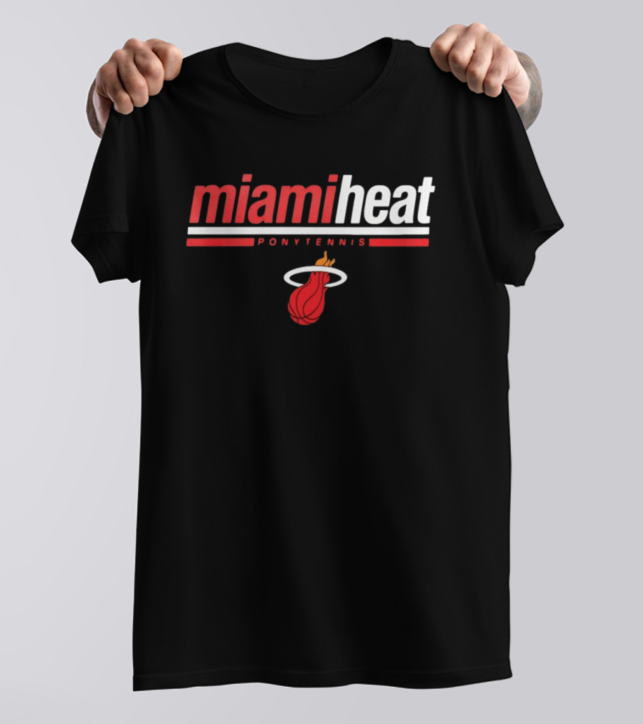 Miami Heat Pony Tennis NBA Basketball T-Shirt