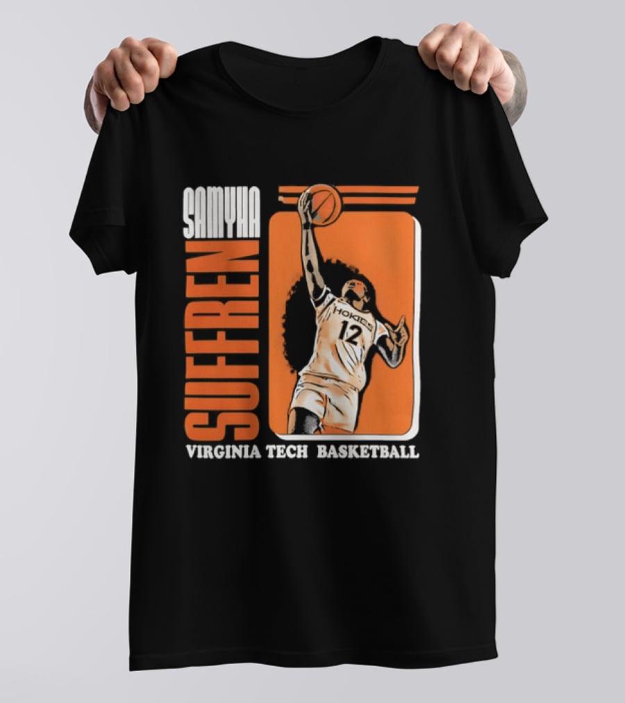 Samyha Suffren Virginia Tech Basketball Number 12 Jersey T-Shirt