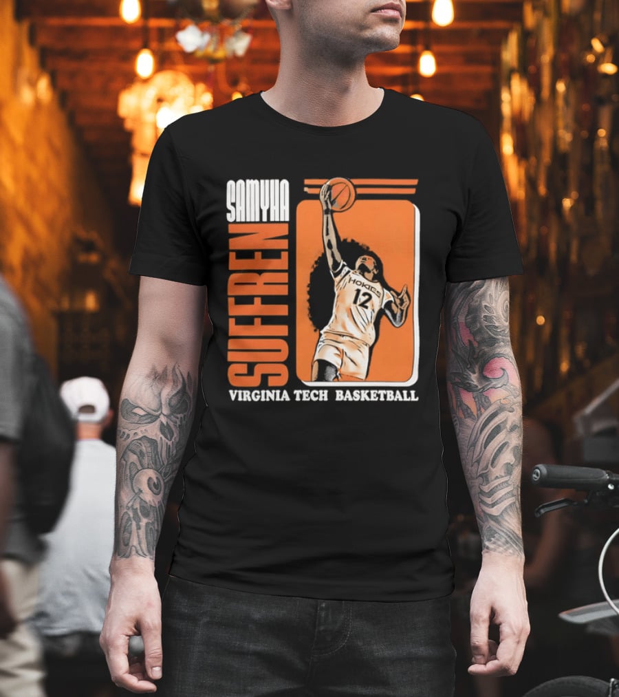 Samyha Suffren Virginia Tech Basketball Number 12 Jersey T-Shirt