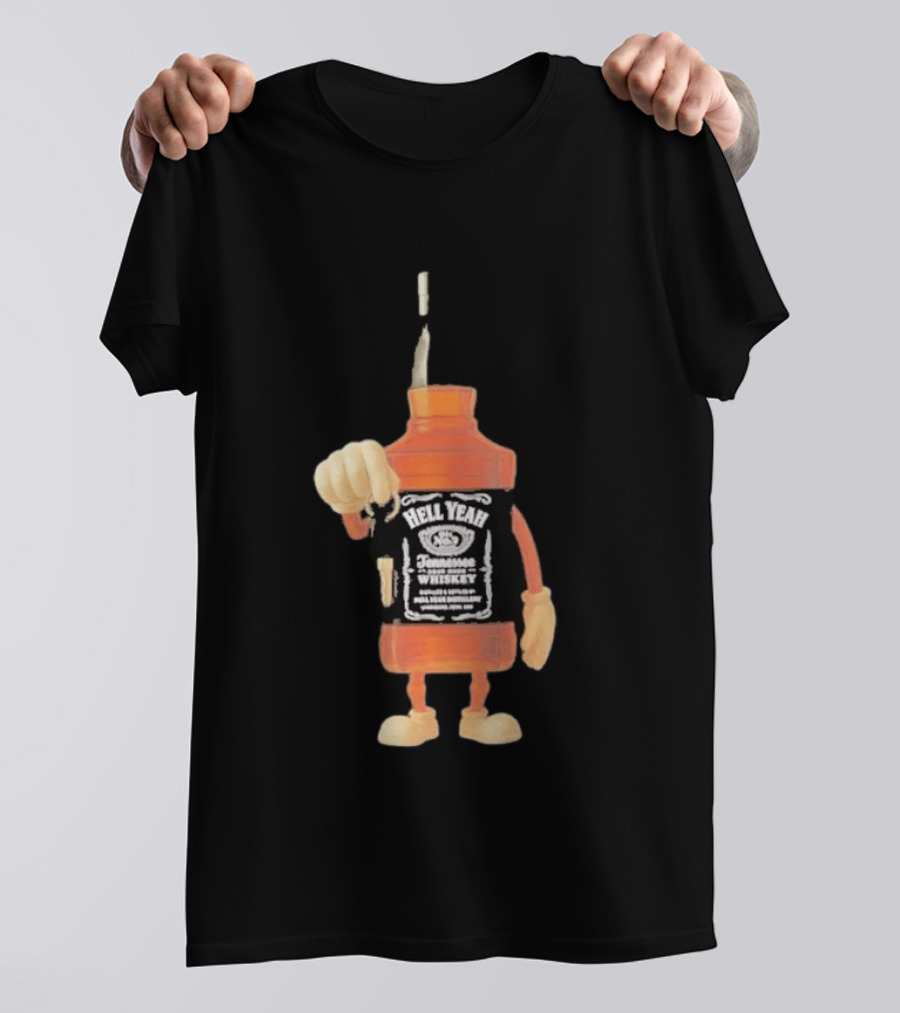 Hell Yeah Tennessee Whiskey Bottle Figure With Car Key T-Shirt