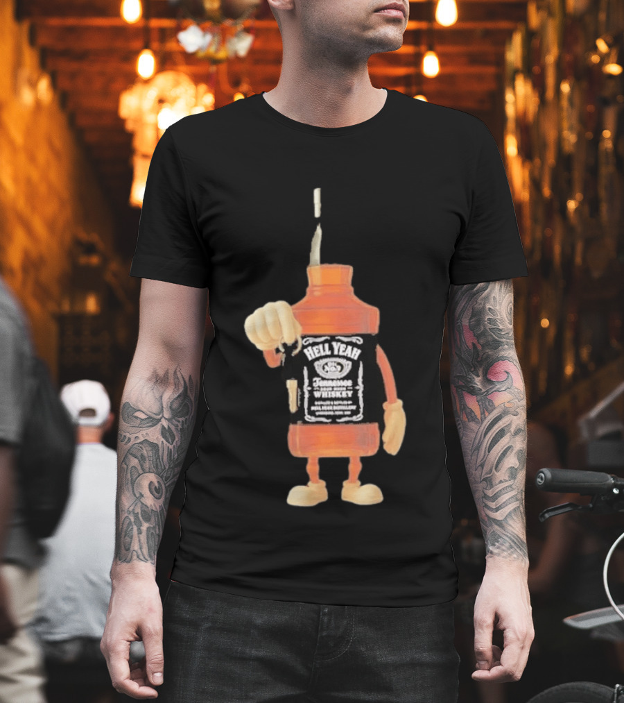 Hell Yeah Tennessee Whiskey Bottle Figure With Car Key T-Shirt