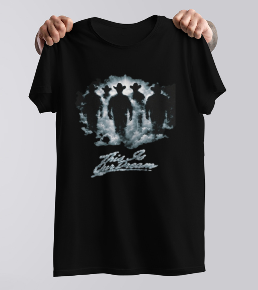 Fuerza Regida Malos Pasos Cowboy Silhouette Clouds T-Shirt