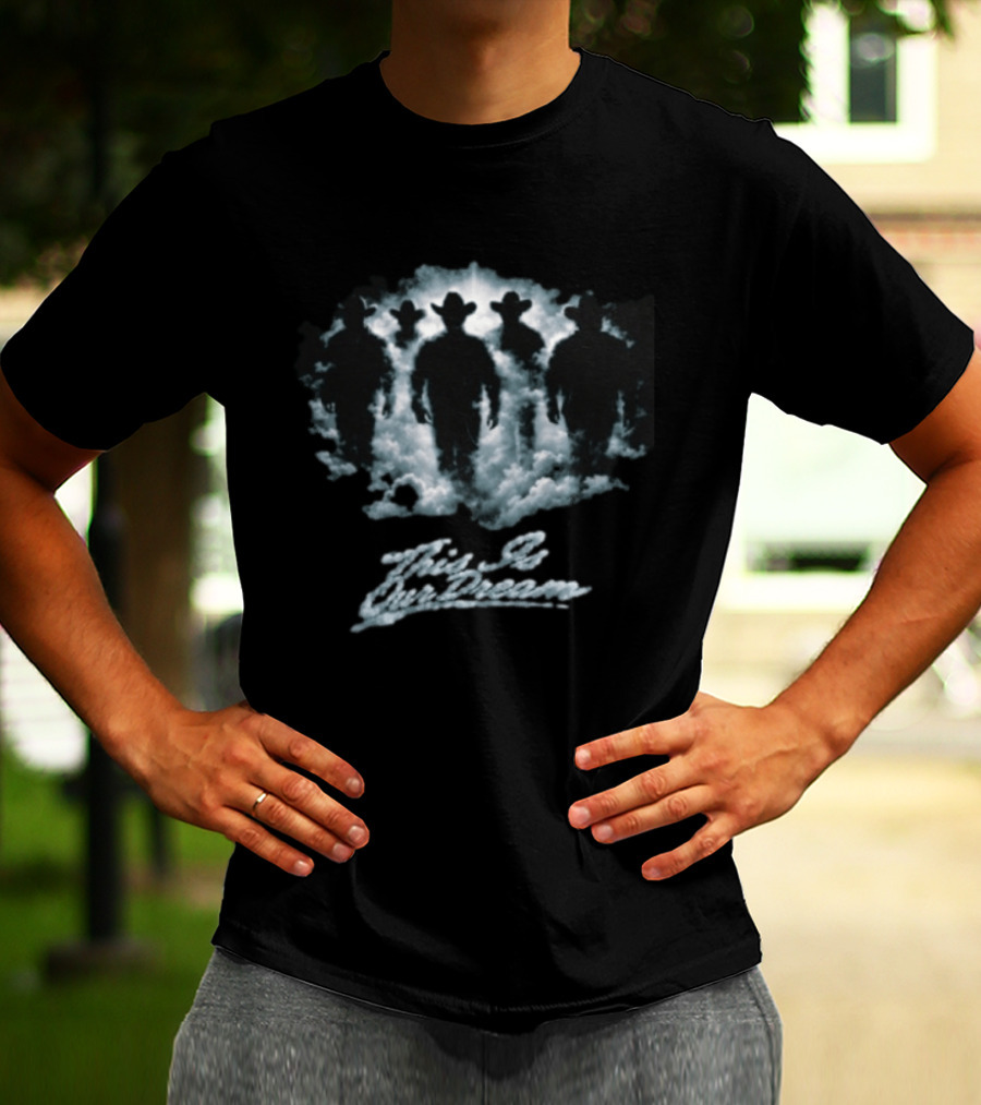 Fuerza Regida Malos Pasos Cowboy Silhouette Clouds T-Shirt