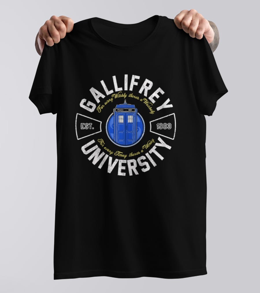 Gallifrey University Est 1963 Tardis Time And Relative Dimension In Space T-Shirt