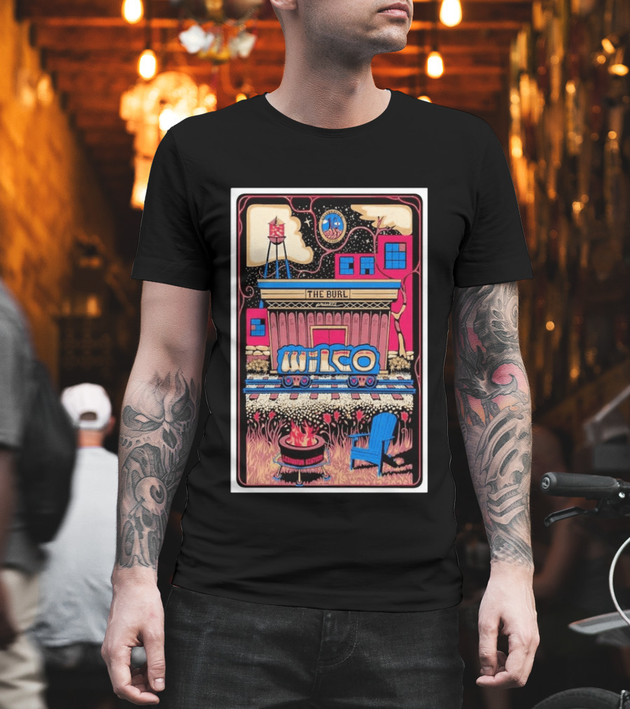 Wilco The Burl Lexington Kentucky Tour 2026 Adirondack Chair Campfire T-Shirt