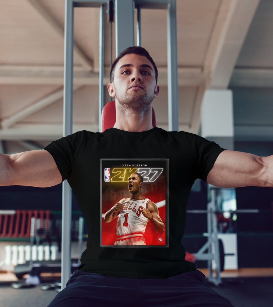 NBA 2K27 Ultra Edition Derrick Rose Bulls Cover Athlete T-Shirt