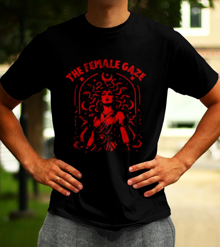 The Female Gaze Medusa Holding Sword Empowerment T-Shirt