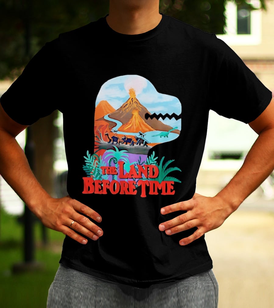 The Land Before Time Dinosaur Volcano Landscape T-Shirt