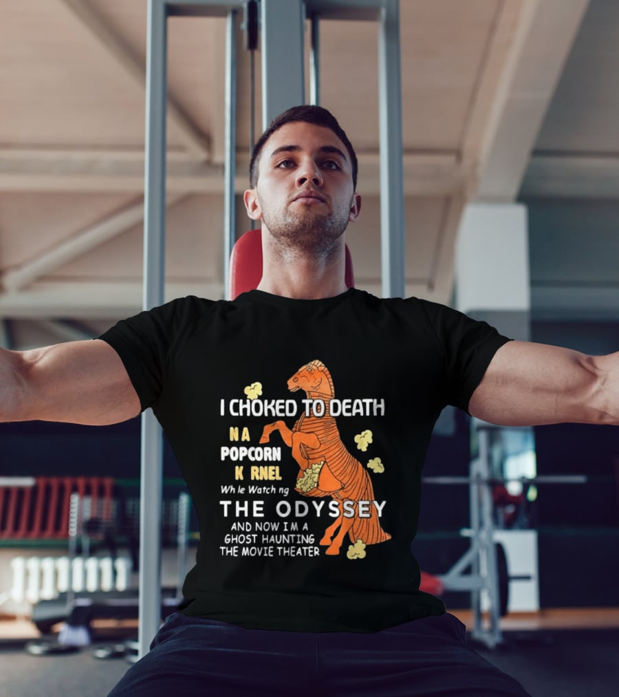 Trojan Horse Ghost Haunting The Odyssey Popcorn Kernel T-Shirt