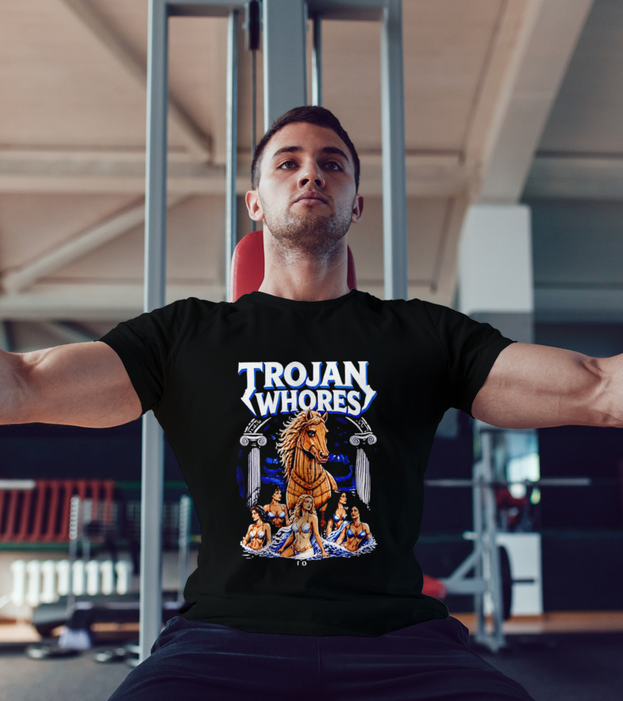 Trojan Whores Wooden Horse Surrounded By Women T-Shirt