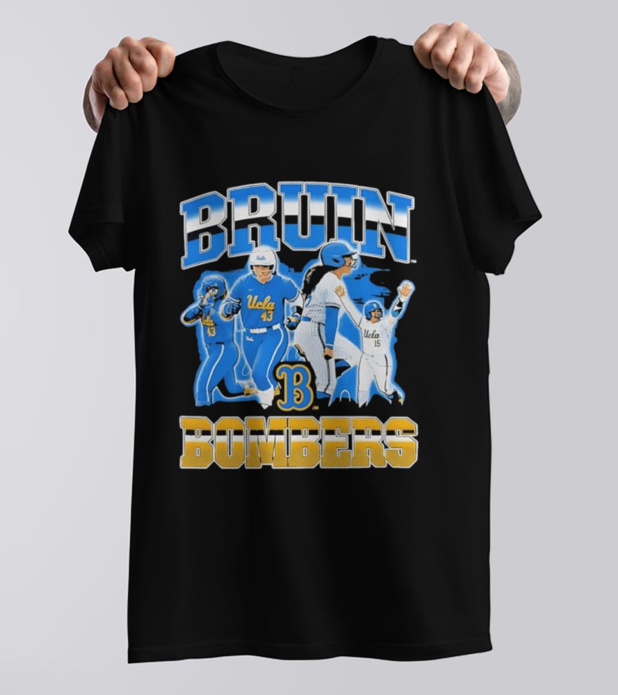 UCLA Bruin Bombers Softball Players Collage T-Shirt