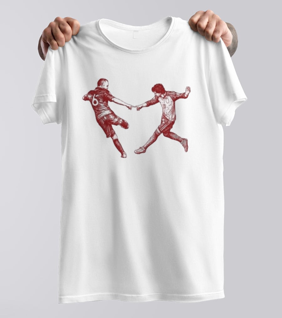 Andrés Iniesta Ferran Torres 2010 2026 Campeones Del Mundo Football Legends T-Shirt