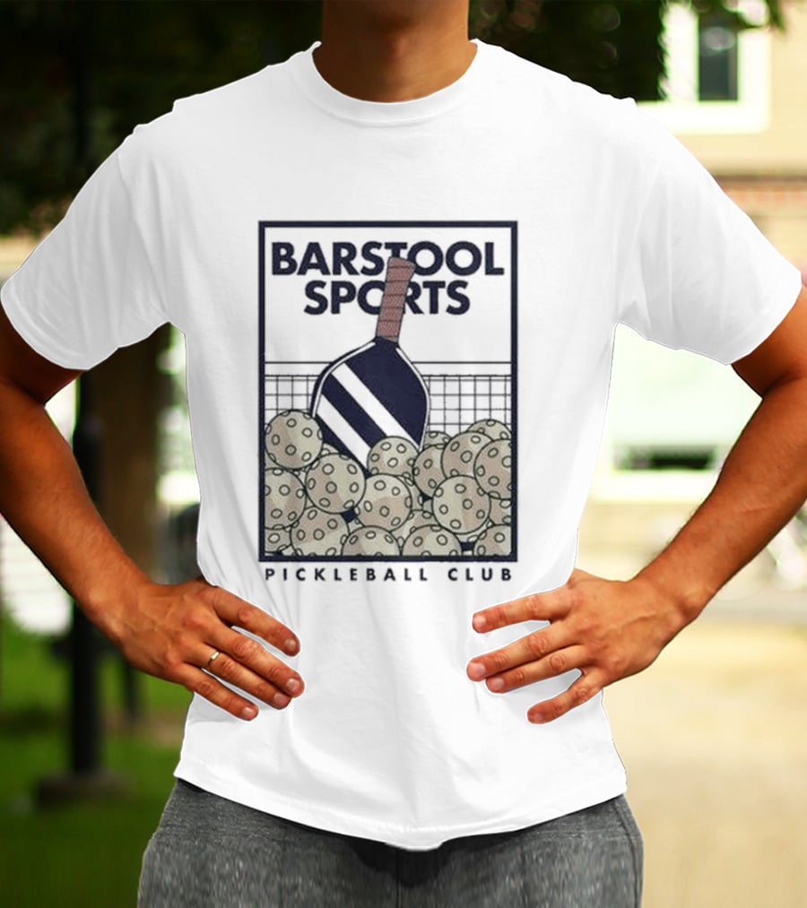 Barstool Sports Pickleball Club Paddle And Net T-Shirt