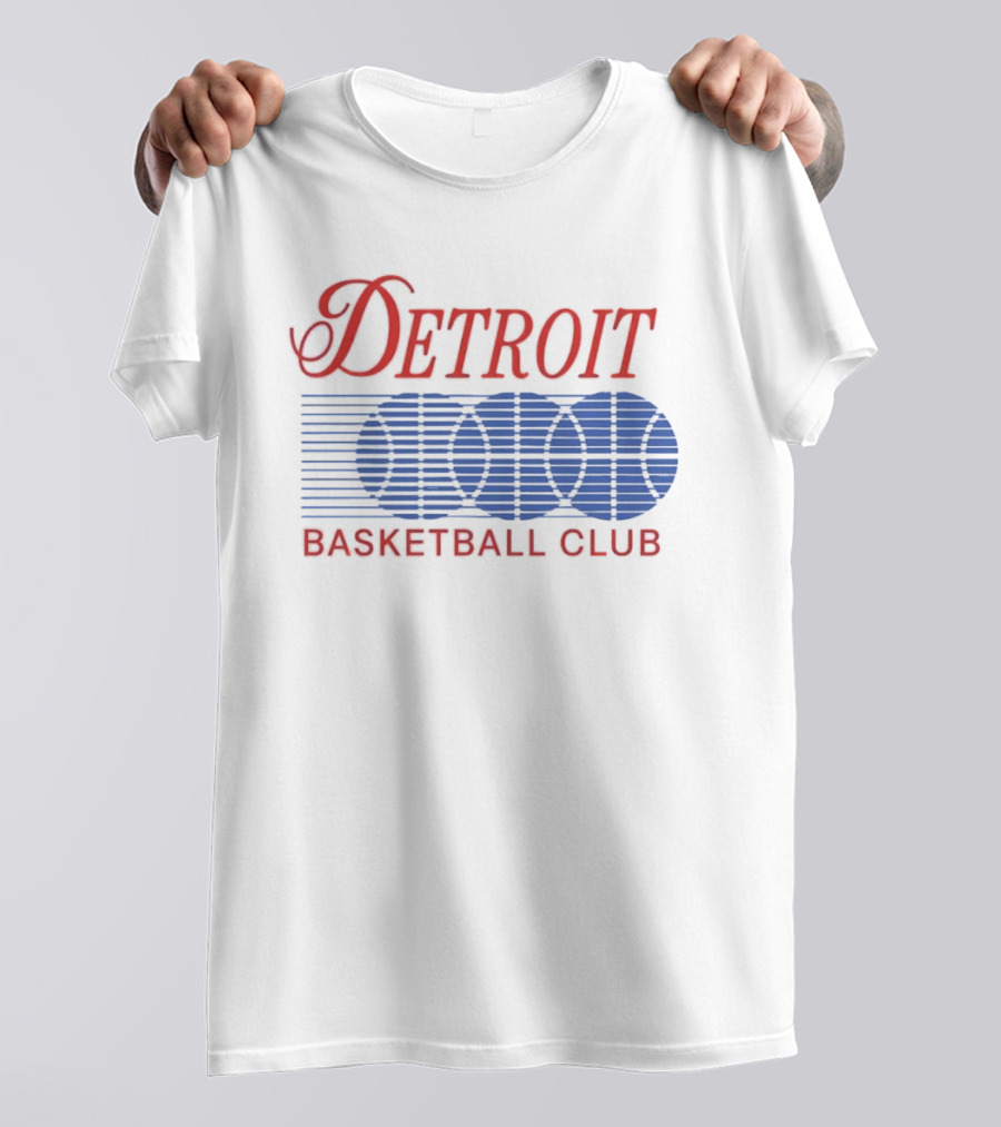 Detroit Basketball Club Basketball Silhouette Stripes T-Shirt