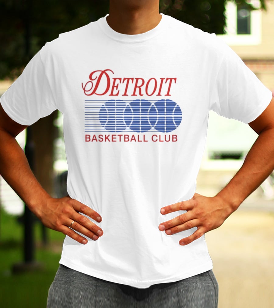Detroit Basketball Club Basketball Silhouette Stripes T-Shirt