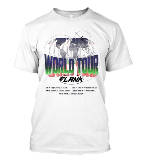 World Tour Flank With Globe And Concert Dates T-Shirt