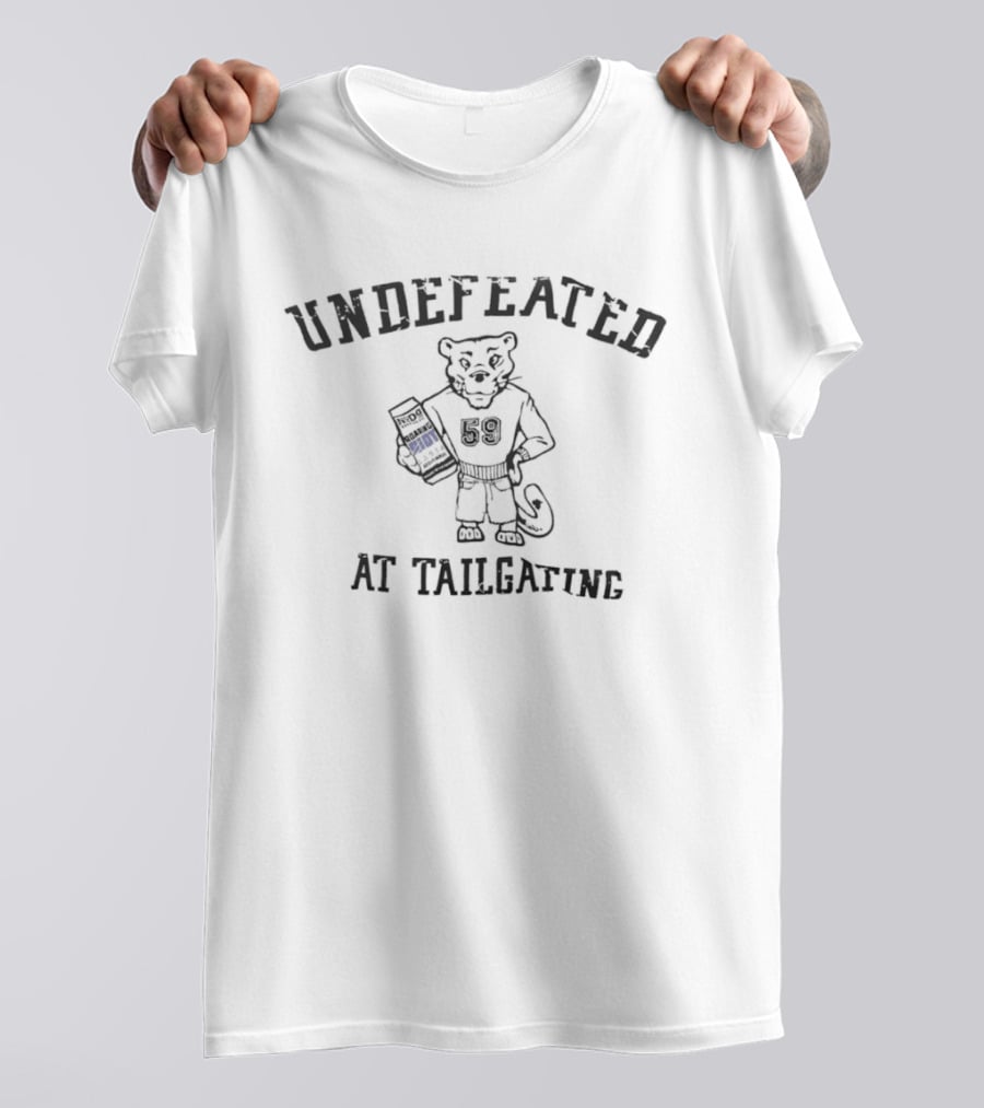 Roaring Riot Undefeated At Tailgating NoDa Brewing Co Panther With Drink T-Shirt