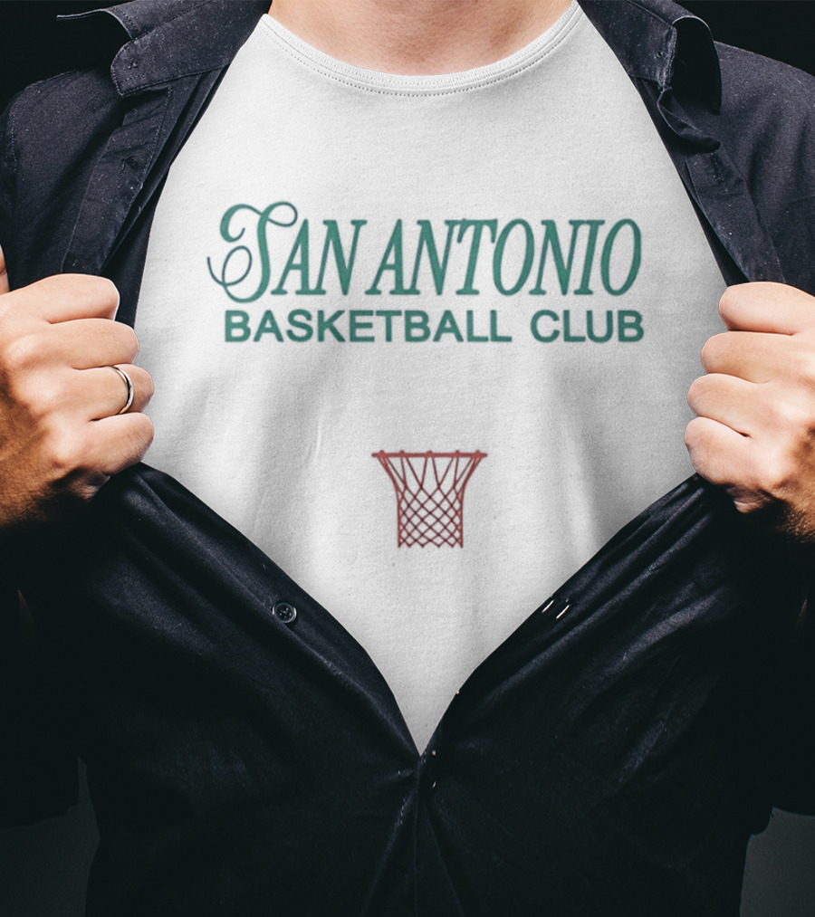 San Antonio Basketball Club Team Name Basketball Hoop T-Shirt