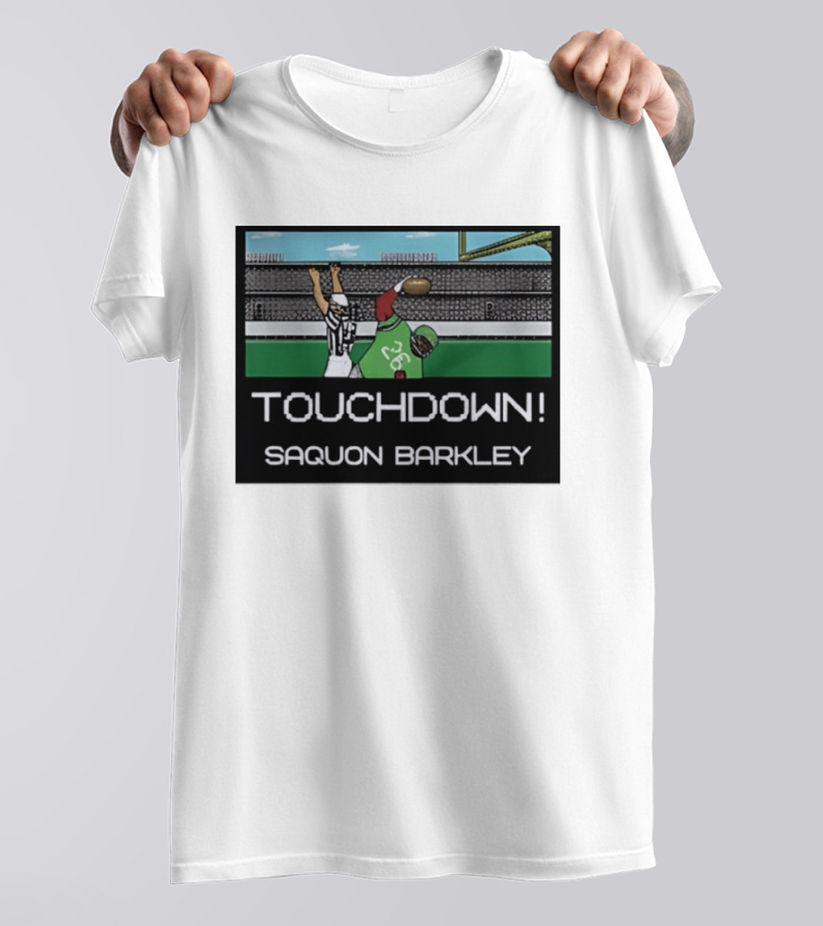 Touchdown Saquon Barkley Pixel Philadelphia Eagles T-Shirt