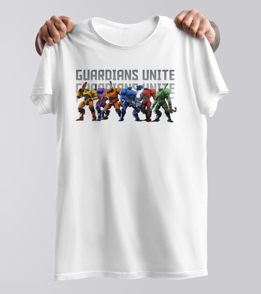 Guardians Unite Mecha Robot Squad T-Shirt