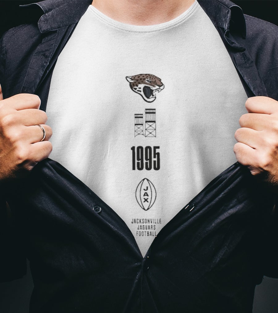 Jacksonville Jaguars 1995 Football Team Logo Inaugural Season T-Shirt
