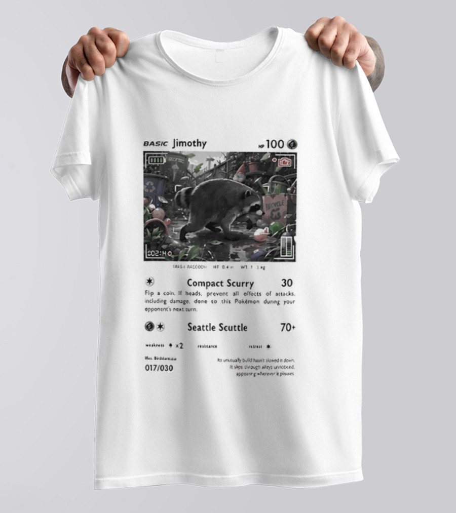 Jimothy Card 110 Combat Scrapy Raccoon Seattle Scuttle 70 2023 67/99 T-Shirt