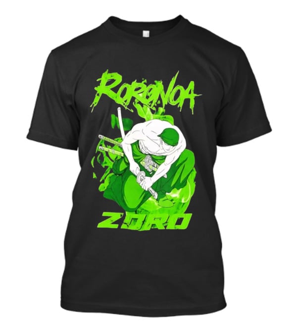 Roronoa Zoro Sword Fighter Anime Drawing T-Shirt