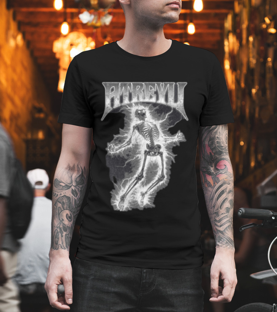 Atreyu Electric Skeleton Lightning Scene T-Shirt