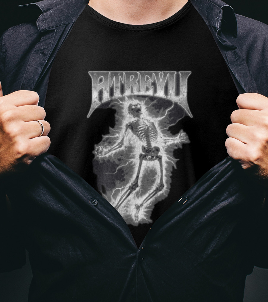 Atreyu Electric Skeleton Lightning Scene T-Shirt