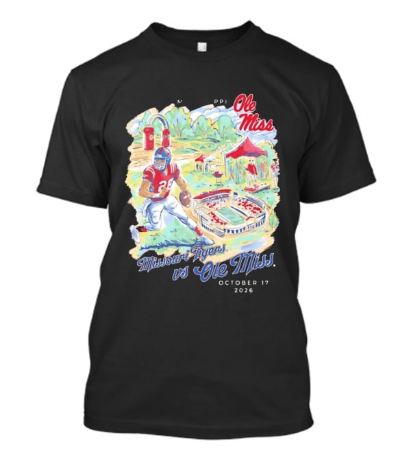 October 17 2026 Missouri Tigers Vs Ole Miss Football Stadium Tailgate Event T-Shirt