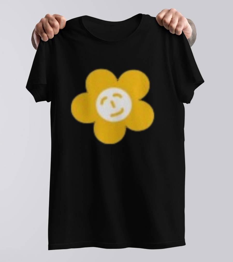 Paperboxmart Store Smiling Yellow Flower Face T-Shirt