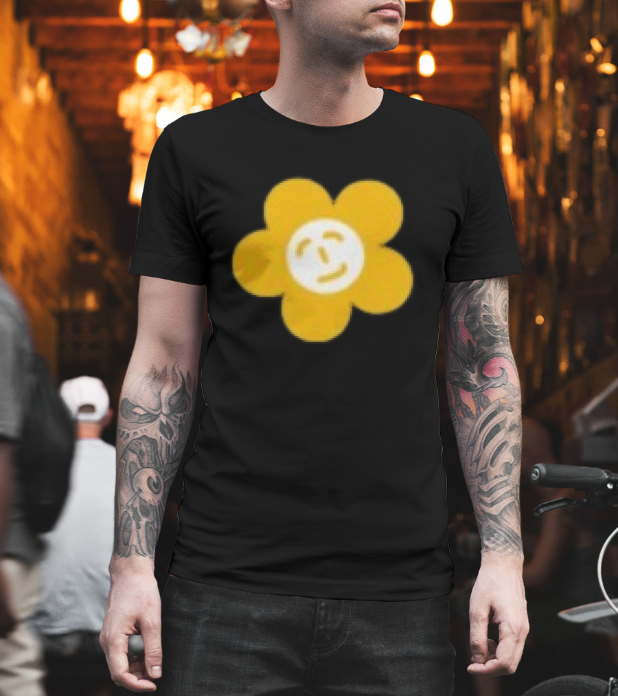 Paperboxmart Store Smiling Yellow Flower Face T-Shirt