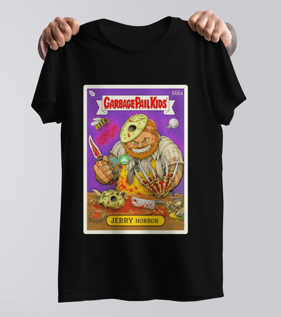 Garbage Pail Kids 666a Jerry Horror Redrum Trading Card T-Shirt