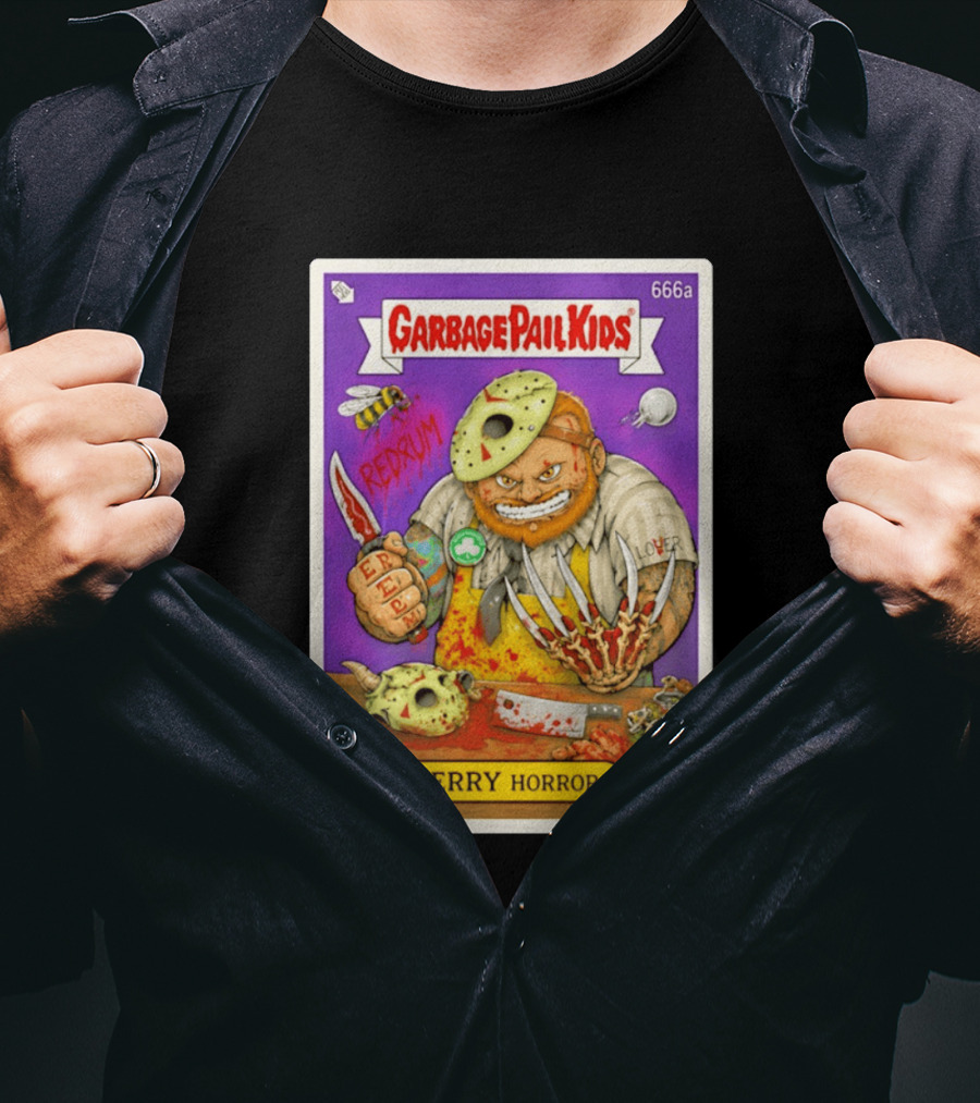 Garbage Pail Kids 666a Jerry Horror Redrum Trading Card T-Shirt