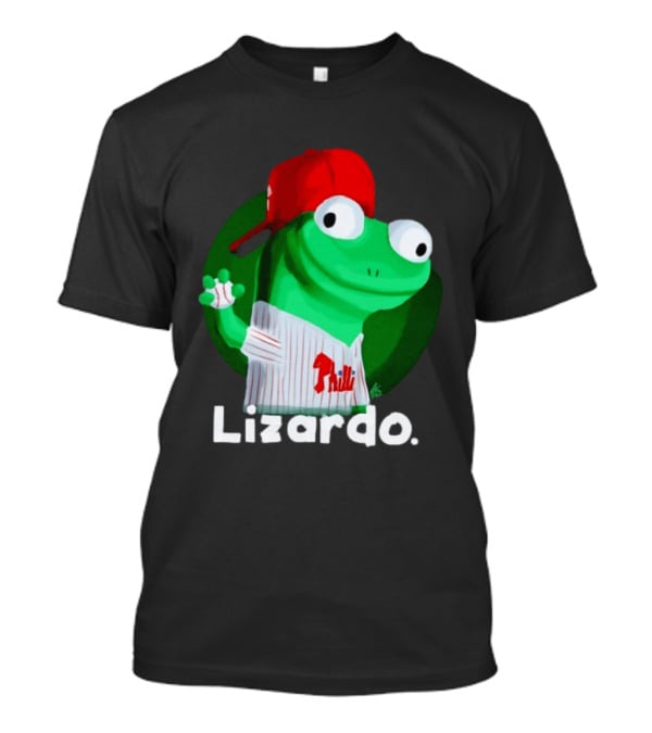 Lizardo Philadelphia Phillies Baseball Philli Red Cap Cartoon T-Shirt