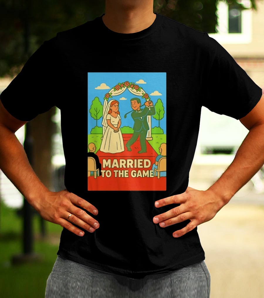 Married To The Game Groom Golfing At Wedding T-Shirt