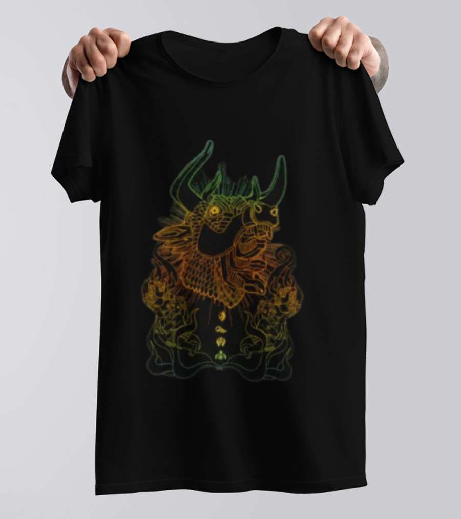 Mastodon Beast Pullover With Intricate Horned Creature T-Shirt